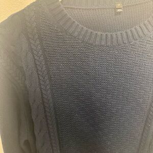 Navy Cable Knit Sweater